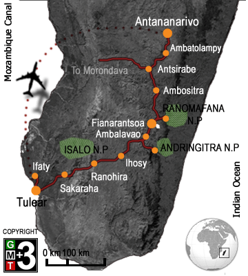 The Great RN7 to Ifaty map