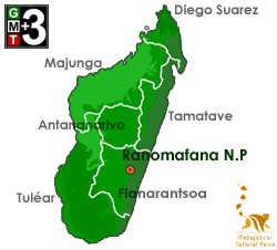 Ranomafana National Park location map