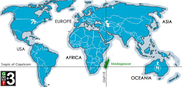 World Map Great Madagascar Tours